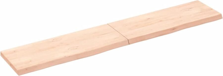 VidaXL Wandschap Massief Eikenhout 160x30cm Wandplank Houten Plank Eikenhouten Wandplank Rustic Wanddecoratie Vintage Wandplank