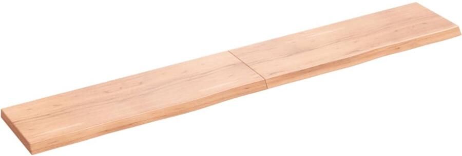 VidaXL Wandschap Massief Eikenhout 180x30 cm Wandplanken Eikenhouten Plank Vintage Wanddecoratie Rustic Wonen Opbergoplossing