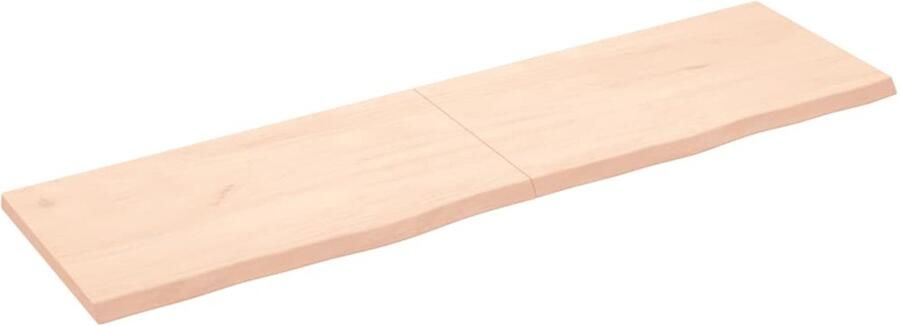 VidaXL Wandschap Massief Eikenhout 180x50 cm Wandplank Houten Plank Eikenhout Ruwe Eik Vintage Decoratie