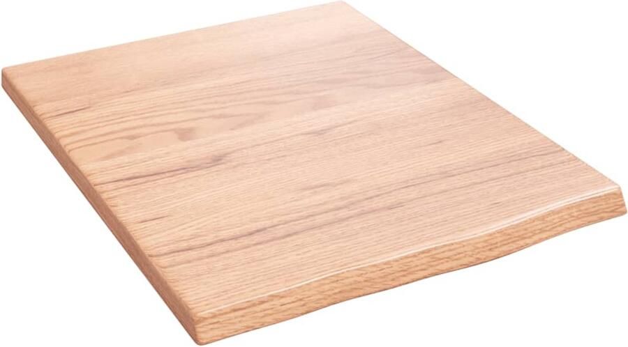 VidaXL Wandschap Massief Eikenhout 40x50x2 cm Wandplank Eikenhouten Plank Hangplankje Bergruimte Woonaccessoires