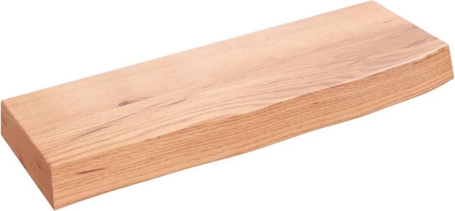 VidaXL Wandschap Massief Eikenhout 60x20x6 cm Wandplank Eikenhouten Plank Rustieke Wanddecoratie Vintage Wandplank Opbergplankje