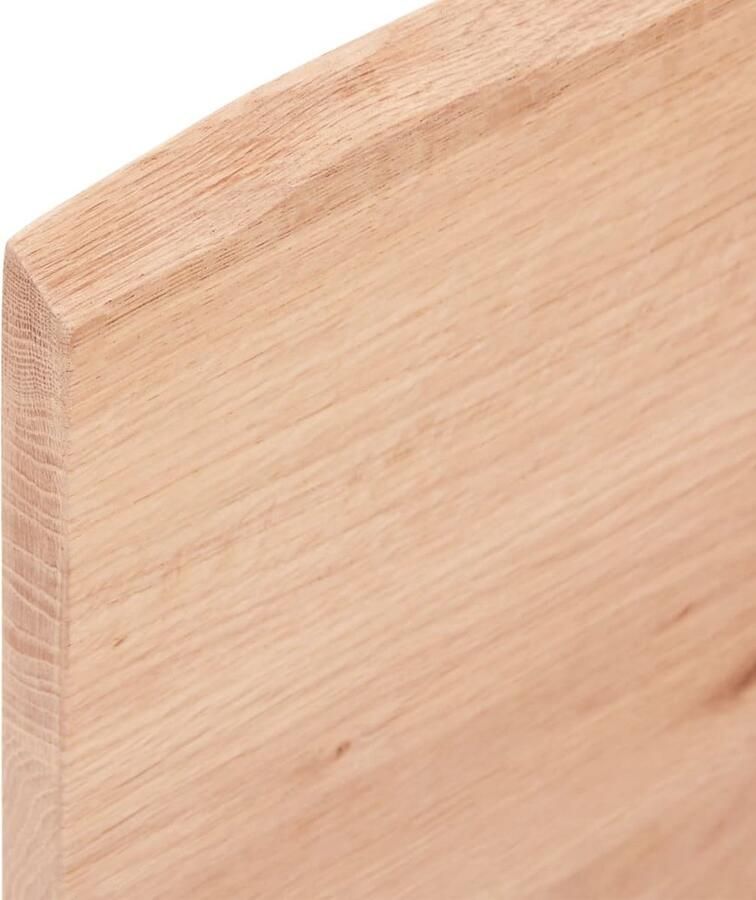 VidaXL Wandschap Massief Eikenhout 80x30x2 cm Wandplank Eikenhouten Plank Opbergruimte Woonaccessoires Rustic Style