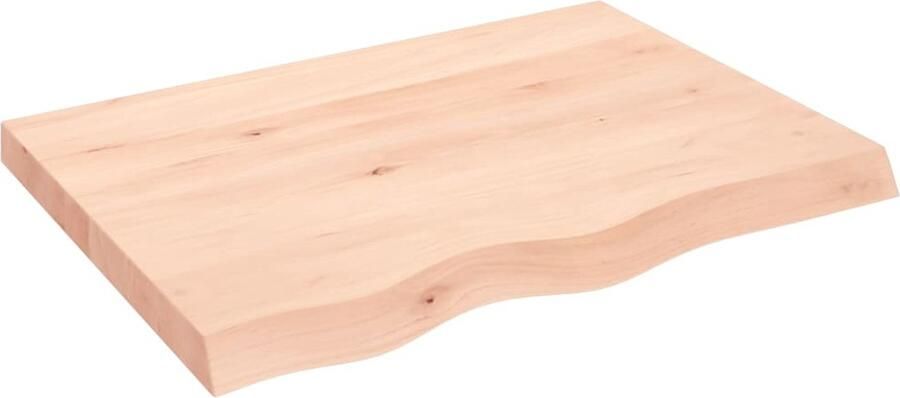 VidaXL Wandschap Massief Eikenhout 80x60 cm Wandplank Houten Plank Eikenhouten Wandplank Rustic Wanddecoratie Muurplankje