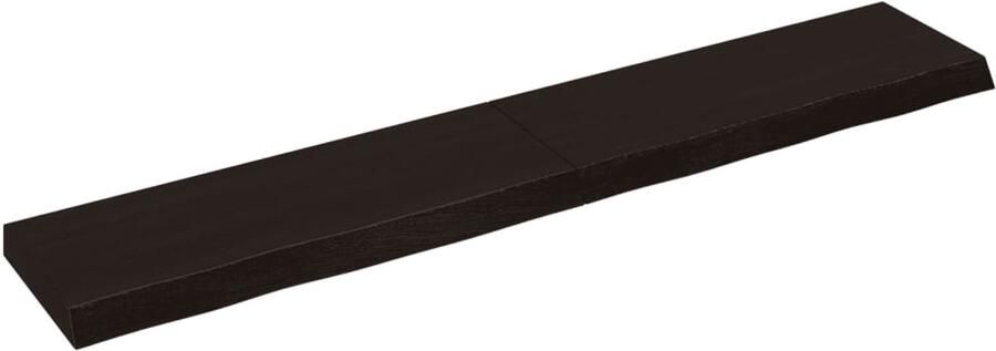 VidaXL Wandschap Massief Eikenhout Donkerbruin Wandplank Houten Wandplank Eikenhouten Wandplank Ruime Wandplank Vintage Wandplank