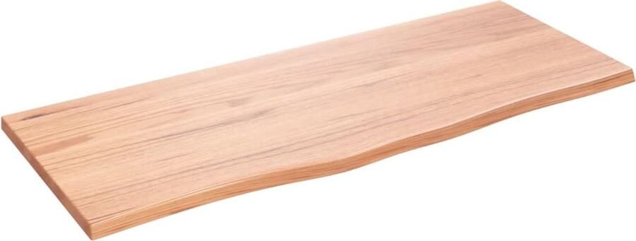 VidaXL Wandschap Massief Eikenhout Lichtbruin Wandplank Eikenhouten Plank Opbergplanken Muurplank Woonaccessoires