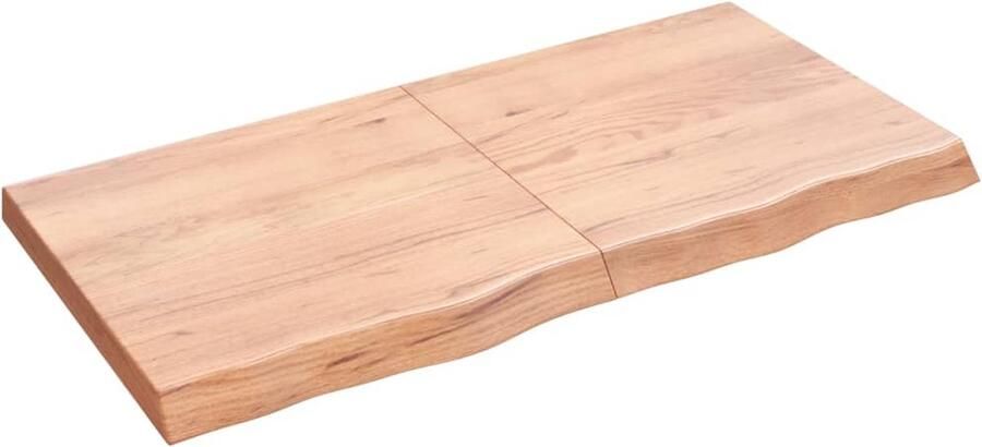 VidaXL Wandschap Massief Eikenhout Lichtbruin Wandplanken Eikenhouten Meubels Vintage Interieur Woonaccessoires Opbergoplossingen