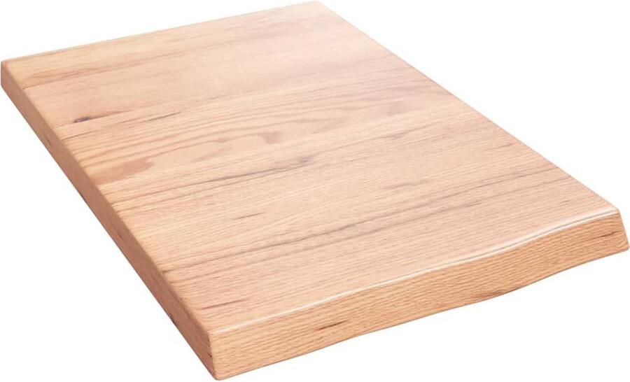 VidaXL Wandschap Massief Eikenhout Lichtbruin Wandplanken Eikenhouten Plank Wanddecoratie Rustic Style Opbergoplossing