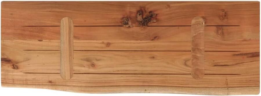 VidaXL Wandschap Natuurlijke Rand 70x30x3 8 cm Houten Wandplank Wanddecoratie Opbergsysteem Vintage Kast Rustic Design - Foto 2