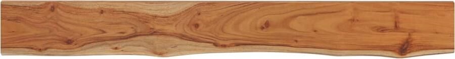 The Living Store Wandschap rechthoekig natuurlijke rand 140x20x3 8 cm acaciahout Houten Wanddecoratie Wandkastje Opbergplankje Wandenplank Massief Acaciahout - Foto 2