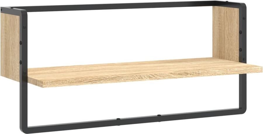 VidaXL Wandschap Sonoma Eiken 65x25x30 cm Wandplanken Houten Wandplank Sonome Eiken Wanddecoratie Opbergruimte