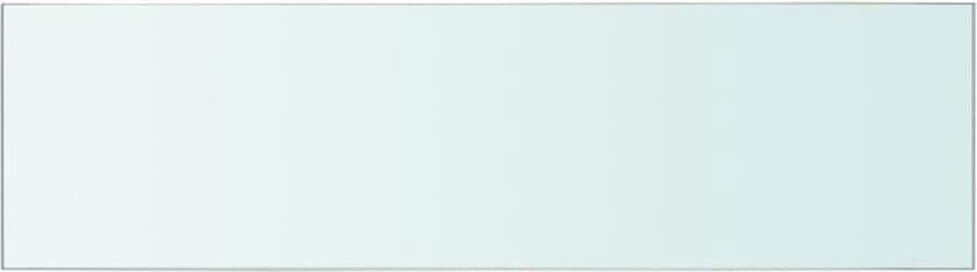 VidaXL Wandschap Transparant 50x12 cm Gehard glas Wandplankje Glasplaat Vitrinekastje Hangend Rek Woonaccessoires