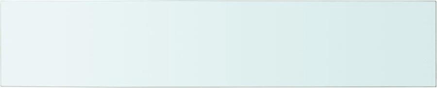 VidaXL Wandschap Transparant Glas 100x20 cm Expositiewandplank Wandplankje Glazen Plank Vitrinekast Displaywand