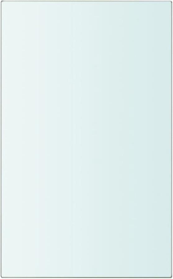 VidaXL Wandschap Transparant Glas 20x12 cm Glazen Wandplank Wanddisplay Vitrinekastje Modern Design Minimalistisch Wonen