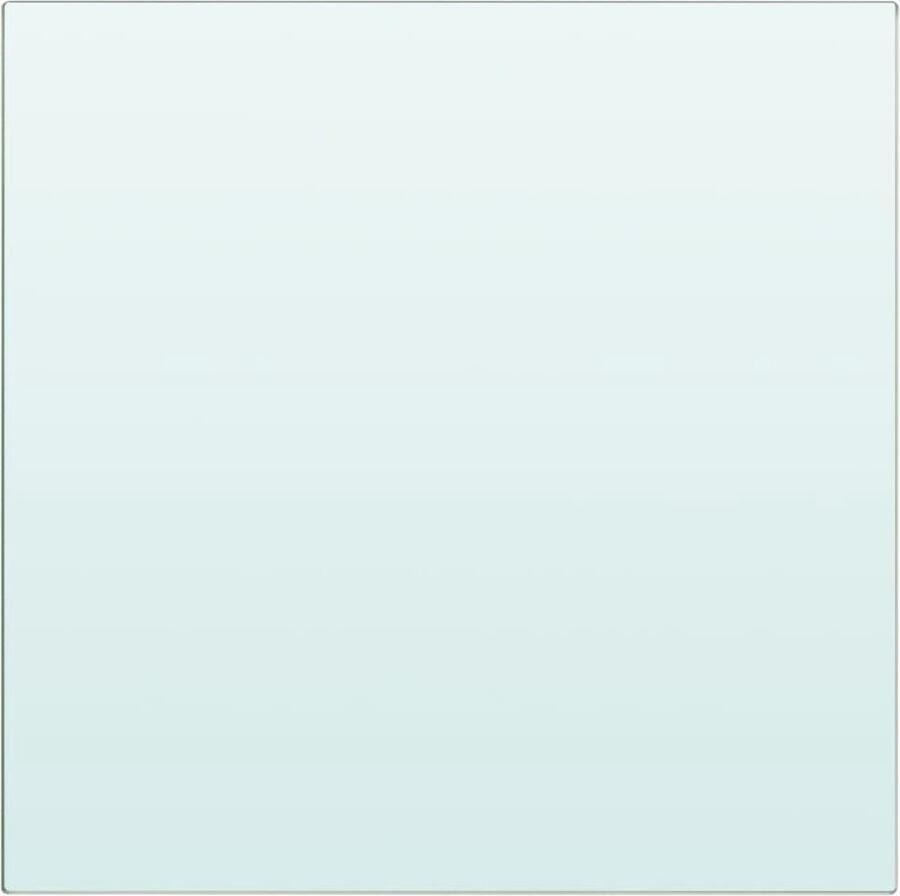 VidaXL Wandschap Transparant Glas 20x20cm Glazen Wandplank Wandplankje Vitrinekastje Display Shelf Modern Wandenk