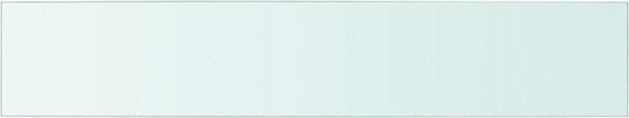 VidaXL Wandschap Transparant Glas 80x15 cm Glazen Wandplank Wandplankje Vitrinekastje Displayrek Woonaccessoire