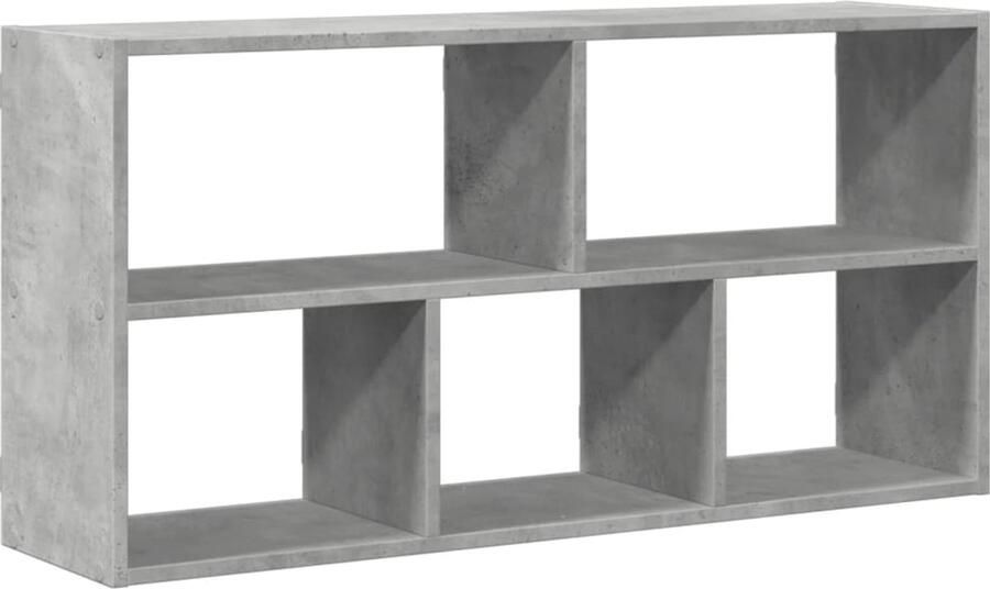 VidaXL Wandschap Wandschappen Wandplank Wandrek Wandschap 100x25x50 cm bewerkt hout betongrijs