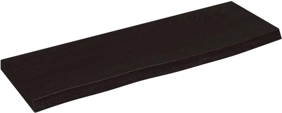VidaXL Wandschap Wandschappen Wandplank Wandrek Wandschap 60x20x2 cm behandeld massief eikenhout donkerbruin
