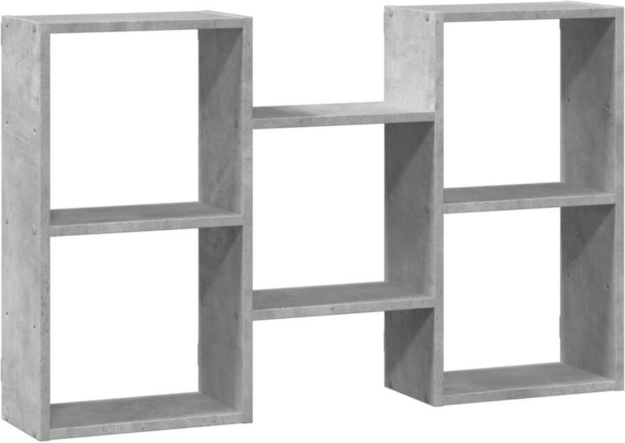 VidaXL Wandschap 96x18x60 cm Bewerkt Hout Betongrijs Wandplank Houten Plank Opbergplanken Decoratief Wandrek Minimalistisch Design