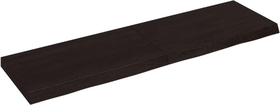 VidaXL Wandschap Wandschappen Wandplank Wandrek Wandschap 140x40x6 cm behandeld massief eikenhout donkergrijs