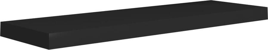 VidaXL Wandschap Zwart Zwevend MDF 80x23 5 cm Wandplank Zwevende Plank Wandendecoratie Opbergruimte Salontafel