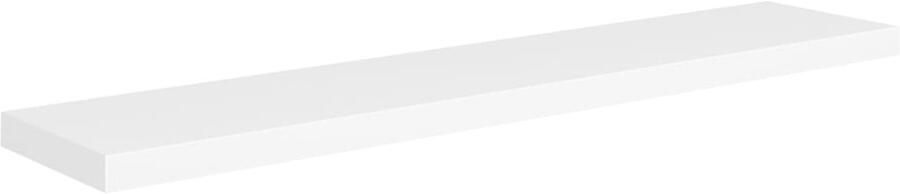 The Living Store Wandschap zwevend 120x23 5x3 8 cm MDF wit Wandplank Zwevende Plank Honey Comb Mdf Houten Wanddecoratie Salontafel Accessoires