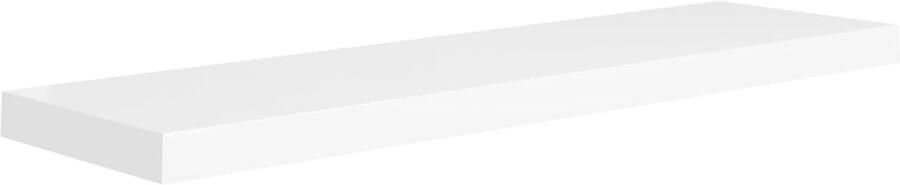 VidaXL Wandschap Zwevend 90x23 5x3 8 cm Wit MDF Wandplank Zwevend Plank Mdf Plank Witte Wanddecoratie Opbergplanken