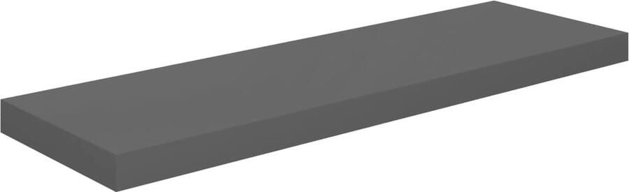 VidaXL Wandschap Zwevend Hoogglans Grijs 80x23 5x3 8 cm Wandplank Zwevende Plank Houten Wandplank Grijze Wandplank Woonaccessoires