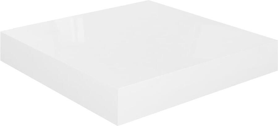 VidaXL Wandschap Zwevend Hoogglans Wit 23x23 5 cm Wandplank Wandendecoratie Opbergruimte Honigraat Mdf Witte Wandplank