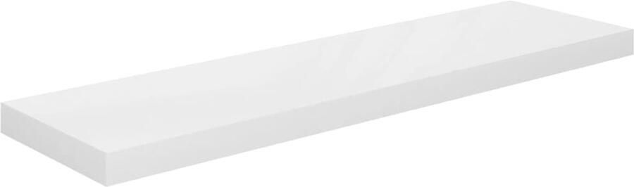 VidaXL Wandschap Zwevend Hoogglans Wit 90x23 5 cm Wandplank Zwevende Plank Decoratief Wandrek Opbergplanken Mdf Wandplank