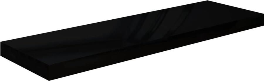 VidaXL Wandschap Zwevend Hoogglans Zwart 80x23 5x3 8 cm Wandplankje Zwevende Plank Zwarte Wandplank Houten Wandplank Modern Wanddecoratie