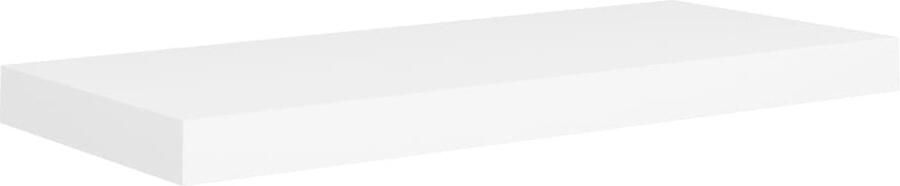 VidaXL Wandschap Zwevend MDF 60x23 5x3 8 cm Wit Wandplank Industrieel Design Witte Wandplank Houten Wandplank Metalen Wandplank