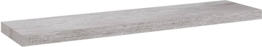 VidaXL Wandschap Zwevend MDF 90x23 5x3 8 cm Wandplank Wanddecoratie Opbergruimte Mdf Plank Beton Grijs