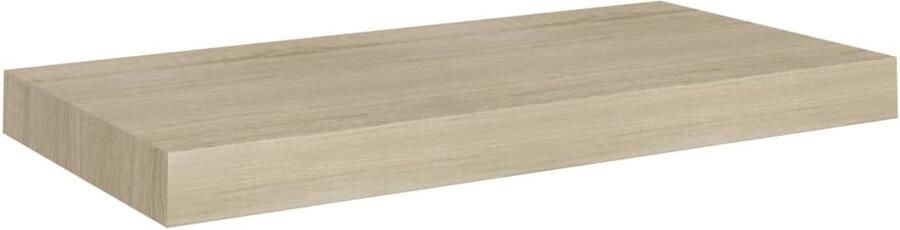 VidaXL Wandschap zwevend MDF Eikenkleur 50x23x3 8 cm Wandplank Zwevende Plank Houten Plank Eiken Kleur Opbergruimte