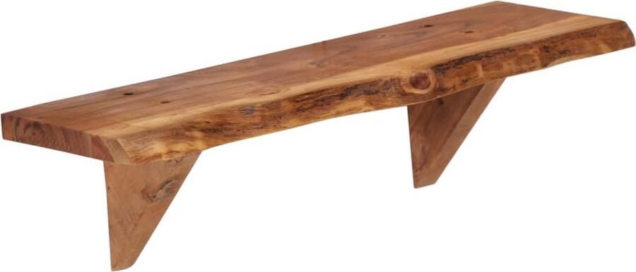 VidaXL Wandschappen 2 st Massief Acaciahout Wanddecoratie Wandplanken Houtschapen Acacia Hout Vintage Meubels