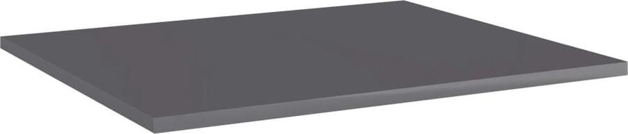 VidaXL Wandschappen 8 stuks Hoogglans grijs 60x50 cm Wandplanken Opbergruimte Houten Plank Badkamerkast Keukenopbergers