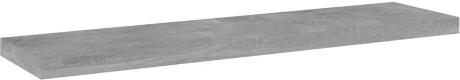 VidaXL Wandschappen Set van 4 Betongrijs Hout Wanddecoratie Houten Plank Bergruimte Badkamerkast Livingaccessoires