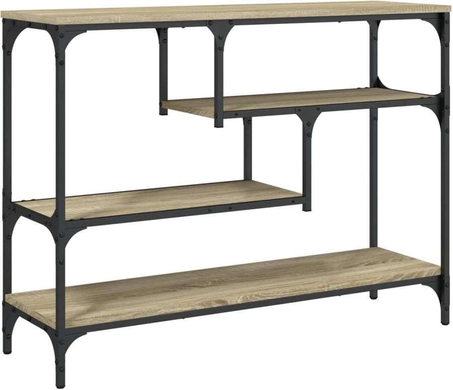 VidaXL Wandtafel 100x30x75 cm bewerkt hout sonoma eikenkleurig Wandtafel Wandtafels Bijzettafel Console Tafel