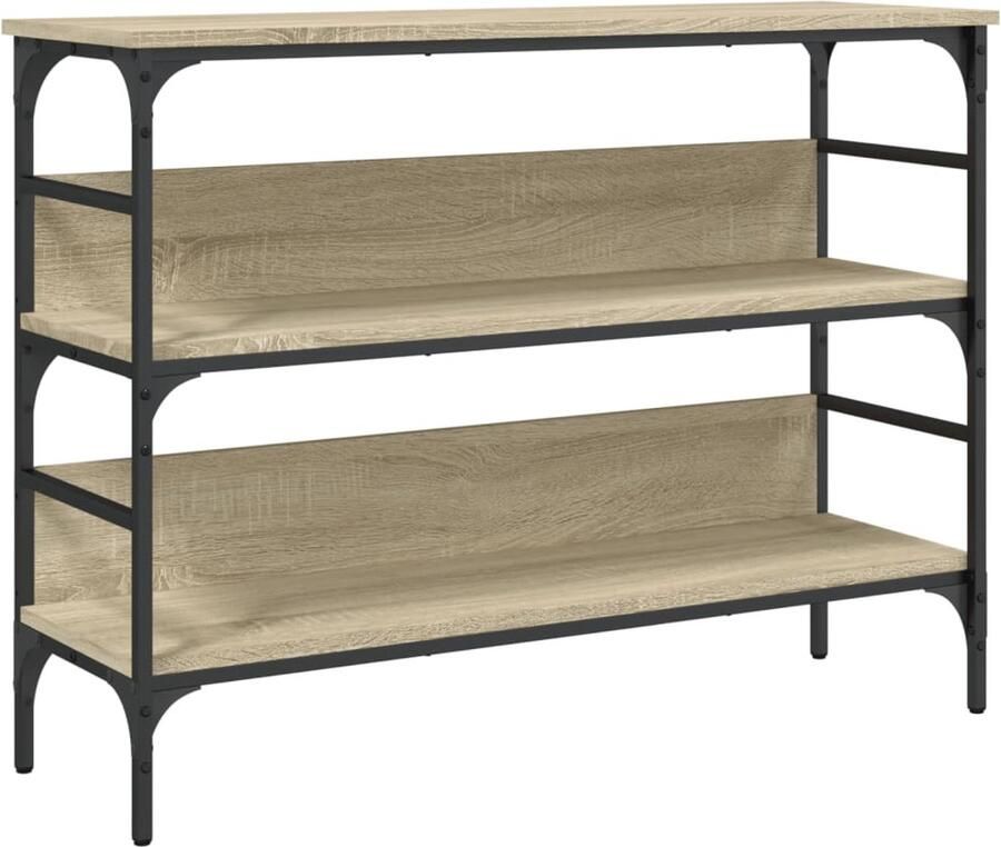 VidaXL Wandtafel 100x32x75 cm bewerkt hout sonoma eikenkleurig Wandtafel Wandtafels Bijzettafel Console Tafel