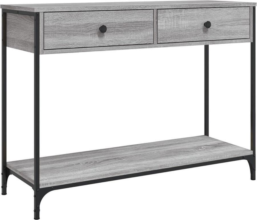 VidaXL -Wandtafel-100x34 5x75-cm-bewerkt-hout-grijs-sonoma-eikenkleurig - Foto 2