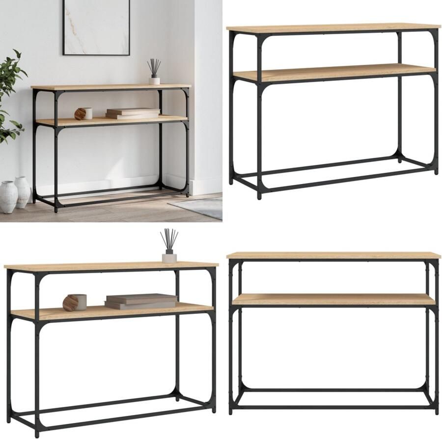 VidaXL Wandtafel 100x35 5x75 cm bewerkt hout sonoma eikenkleurig Wandtafel Wandtafels Bijzettafel Console Tafel