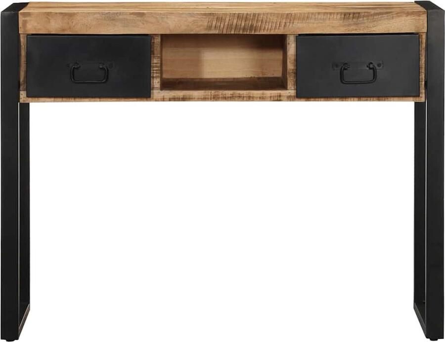 VidaXL Wandtafel 100x35x75 cm massief ruw mangohout