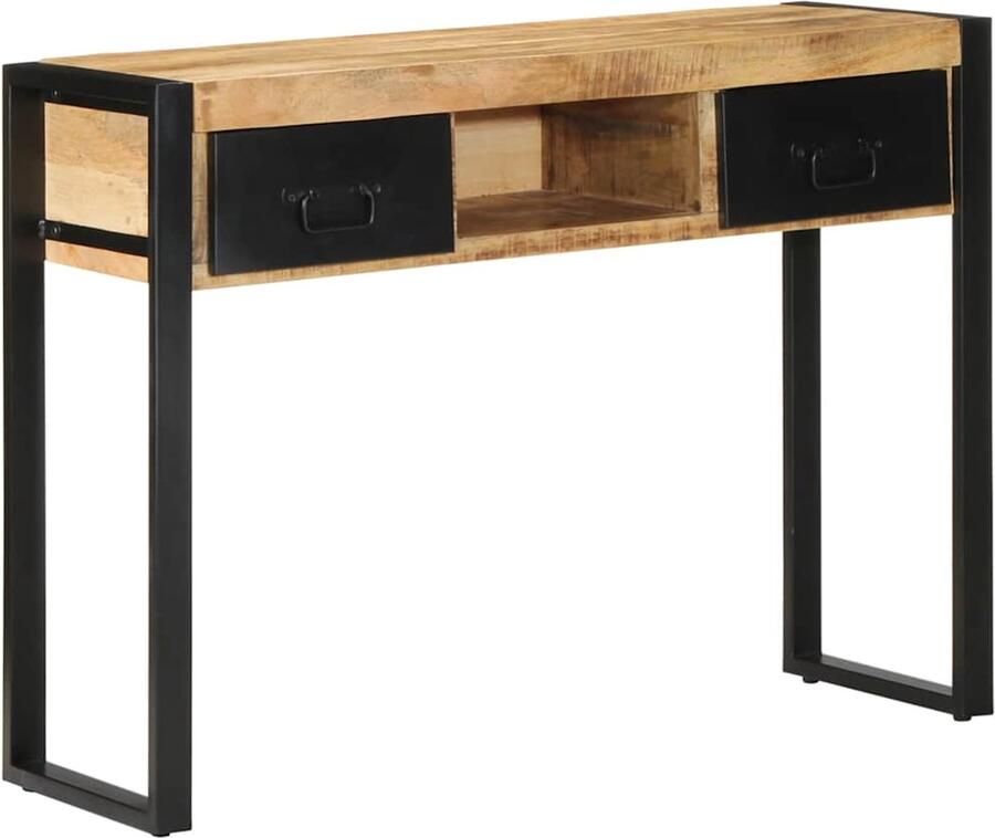 VidaXL Wandtafel 100x35x75 cm massief ruw mangohout