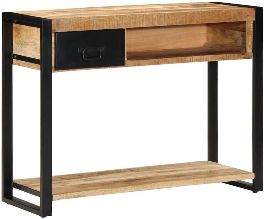 VidaXL Wandtafel 100x35x75 cm massief ruw mangohout