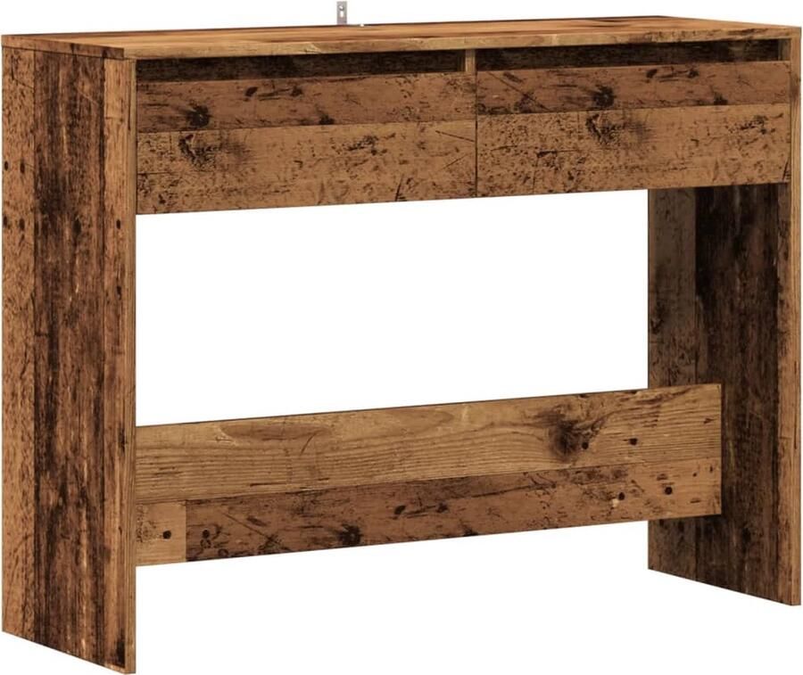 VidaXL Wandtafel 100x35x76 5 cm Oud Hout Console Tafel Console Tafels Sofa Tafel Hal Tafel
