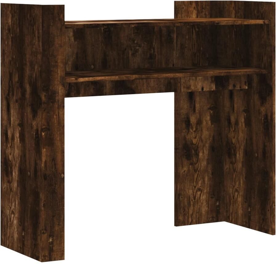 VidaXL Wandtafel 100x35x90 cm bewerkt hout gerookt eikenkleurig Wandtafel Houten Wandtafel Bruine Wandtafel Vintage Wandtafel Salontafel