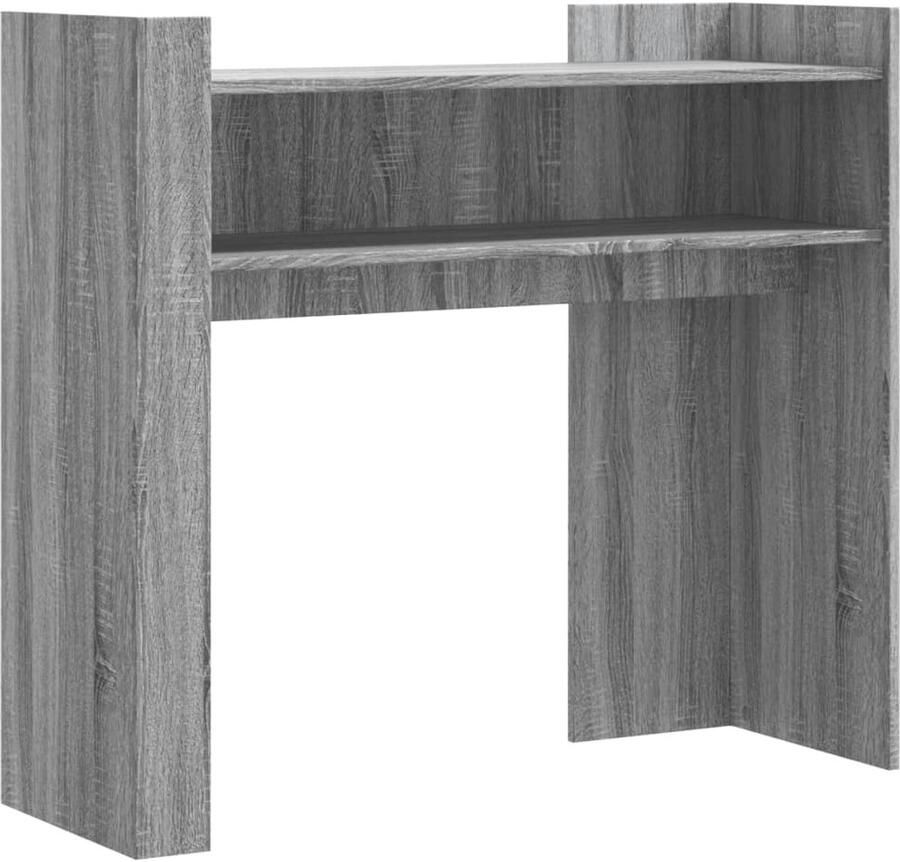 VidaXL Wandtafel 100x35x90 cm bewerkt hout grijs sonoma eikenkleurig Wandtafel Wandtafels Bijzettafel Console Tafel