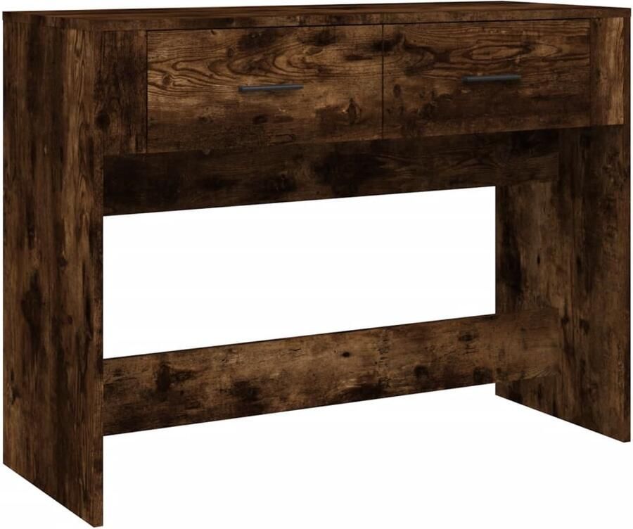 VidaXL VDXL Wandtafel 100x39x75 cm bewerkt hout gerookt eikenkleurig - Foto 2