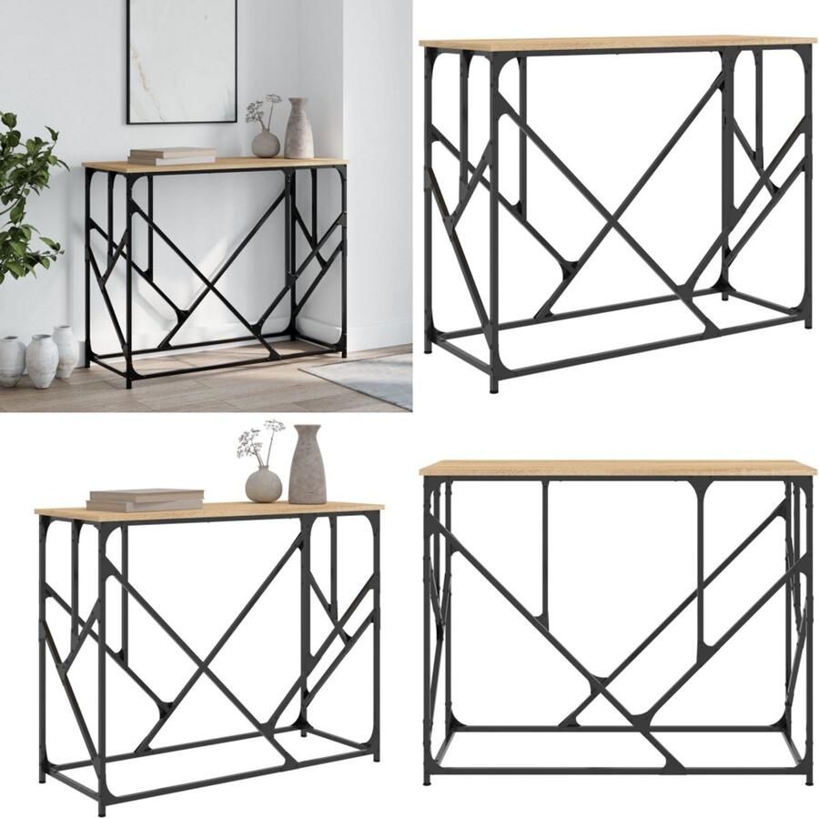 VidaXL -Wandtafel-100x40x80-cm-bewerkt-hout-grijs-sonoma-eikenkleurig