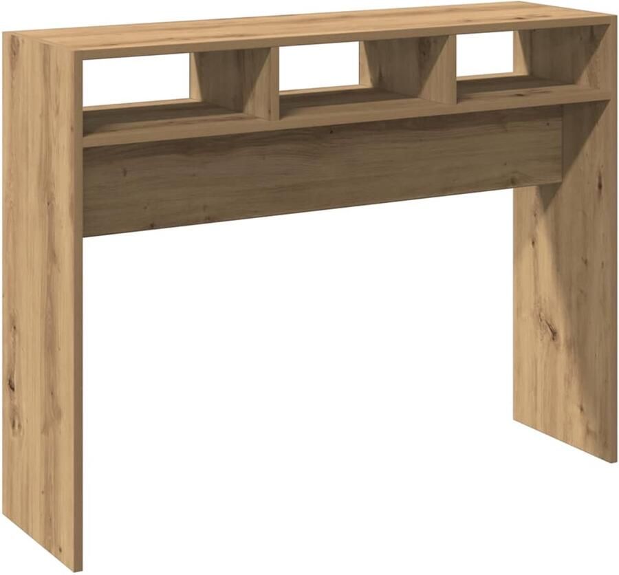 VidaXL Wandtafel 105x30x80 cm bewerkt hout artisanaal eikenkleur Wandtafel Wandtafels Banktafel Haltafel