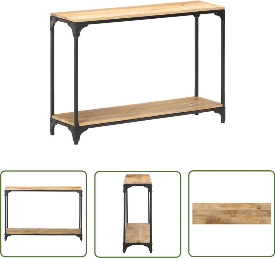 VidaXL -Wandtafel-110x30x75-cm-massief-mangohout - Foto 2